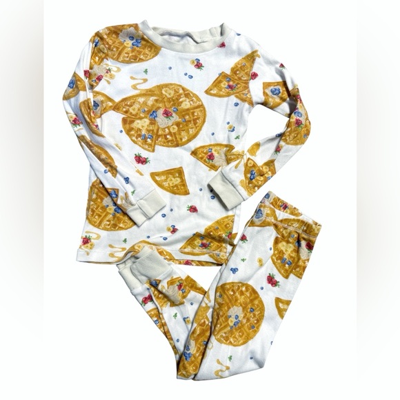 Burt’s Bees Kids Waffle Print Pajamas 3T - Picture 1 of 6
